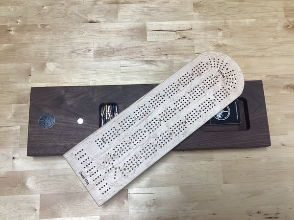 Cribbage Board (Bird eyes Maple & Black Walnut) #09