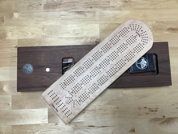 Cribbage Board (Bird eyes Maple & Black Walnut) #03