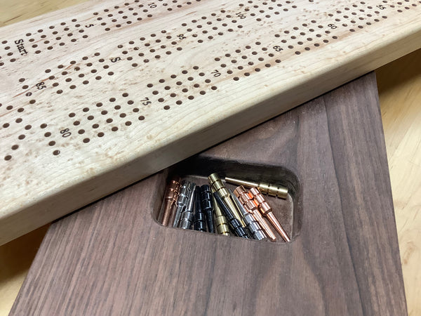 Cribbage Board (Bird eyes Maple & Black Walnut) #03