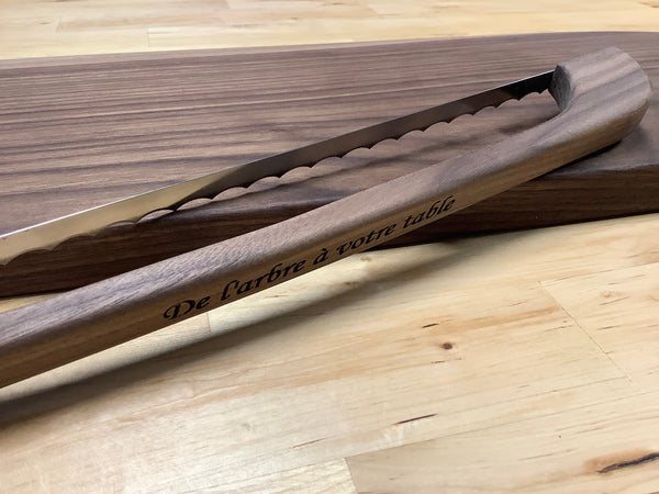 Presentation Board Set (Black Walnut) with a Bread Knife #05EPA