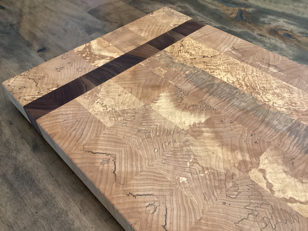 End grain cutting board (Ambrosia maple) #04
