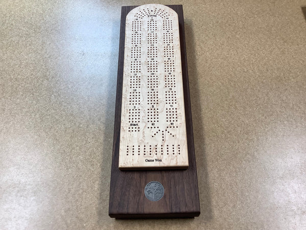 Cribbage Board (Bird eyes Maple & Black Walnut) #08
