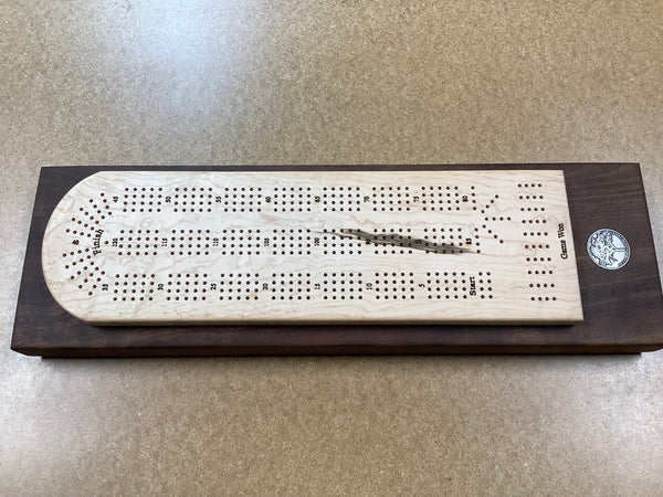 Cribbage Board (Bird eyes Maple & Black Walnut) #09