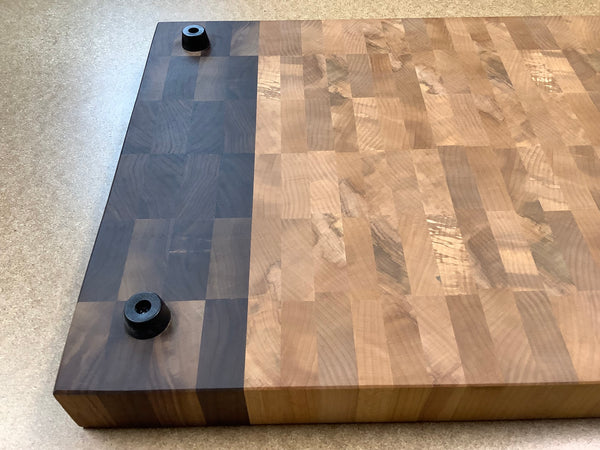 End grain cutting board (Spalted Maple and Black Walnut) #EG09