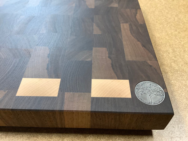 End Grain Cutting Board (Black Walnut and Maple) #PEG06