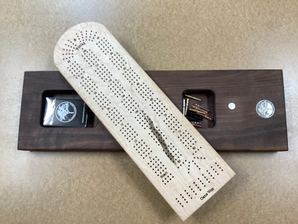 Cribbage Board (Bird eyes Maple & Black Walnut) #09